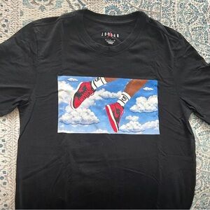 Jordan Black T-Shirt with Red Logo